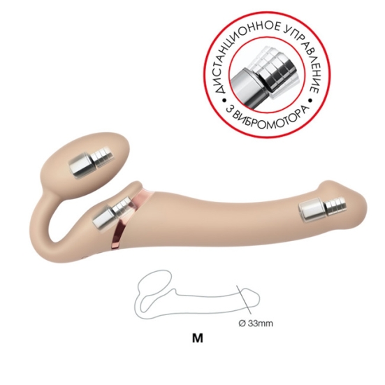 Страпон безремневой Vibrating Strap-on-me M