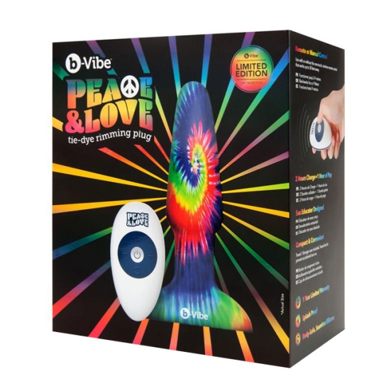 Вибро-пробка b-Vibe Peace &amp; Love Tie-Dye
